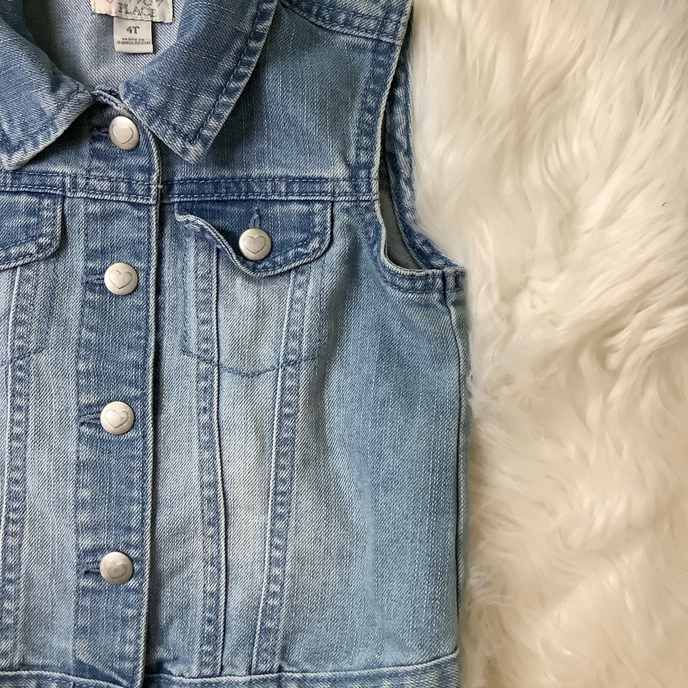 TCP Girls Denim, Jean Vest, Button Closure, 4T